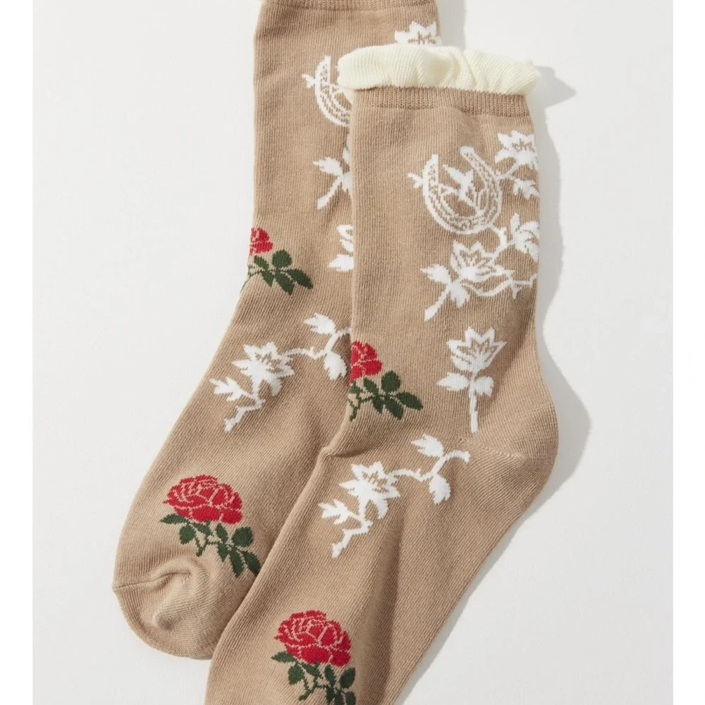 New! Western Crew Sock